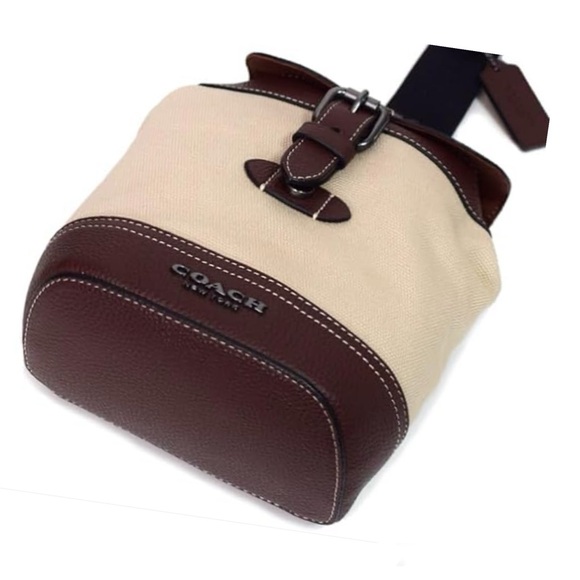 Coach Hudson Small Backpack Crossbody Unisex Canvas/Leather EUC - Picture 8 of 13